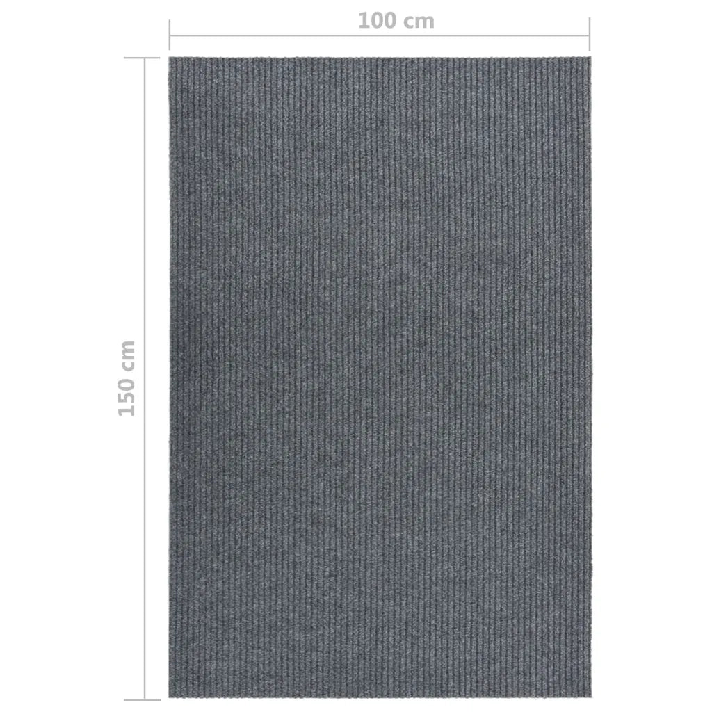 Tappeto Corsia Acchiappa Polvere 100x150 cm Grigio 327175
