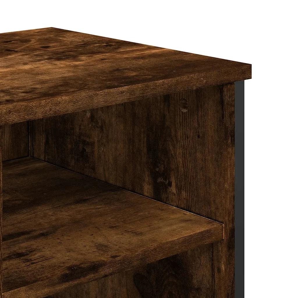 Mobile Lavabo Bagno-Armadietto da bagno Rovere Fumo 91x35x60 cm in Truciolato
