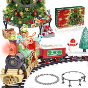 Treno elettrico di Natale - Treno di Natale elettrico - Treno intorno all'albero di Natale - Decorazione di Natale a vapore - Treno di giocattolo di Natale - Treno di Natale con luce e suono - Decorazione di Natale - Accessori del villaggio di Natale