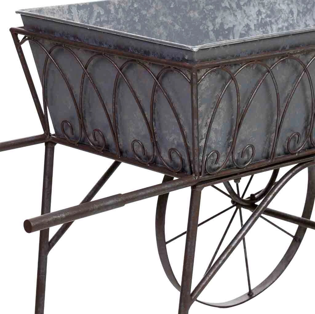 Carrello espositivo in metallo nero 93,35x39,37x53,98h cm