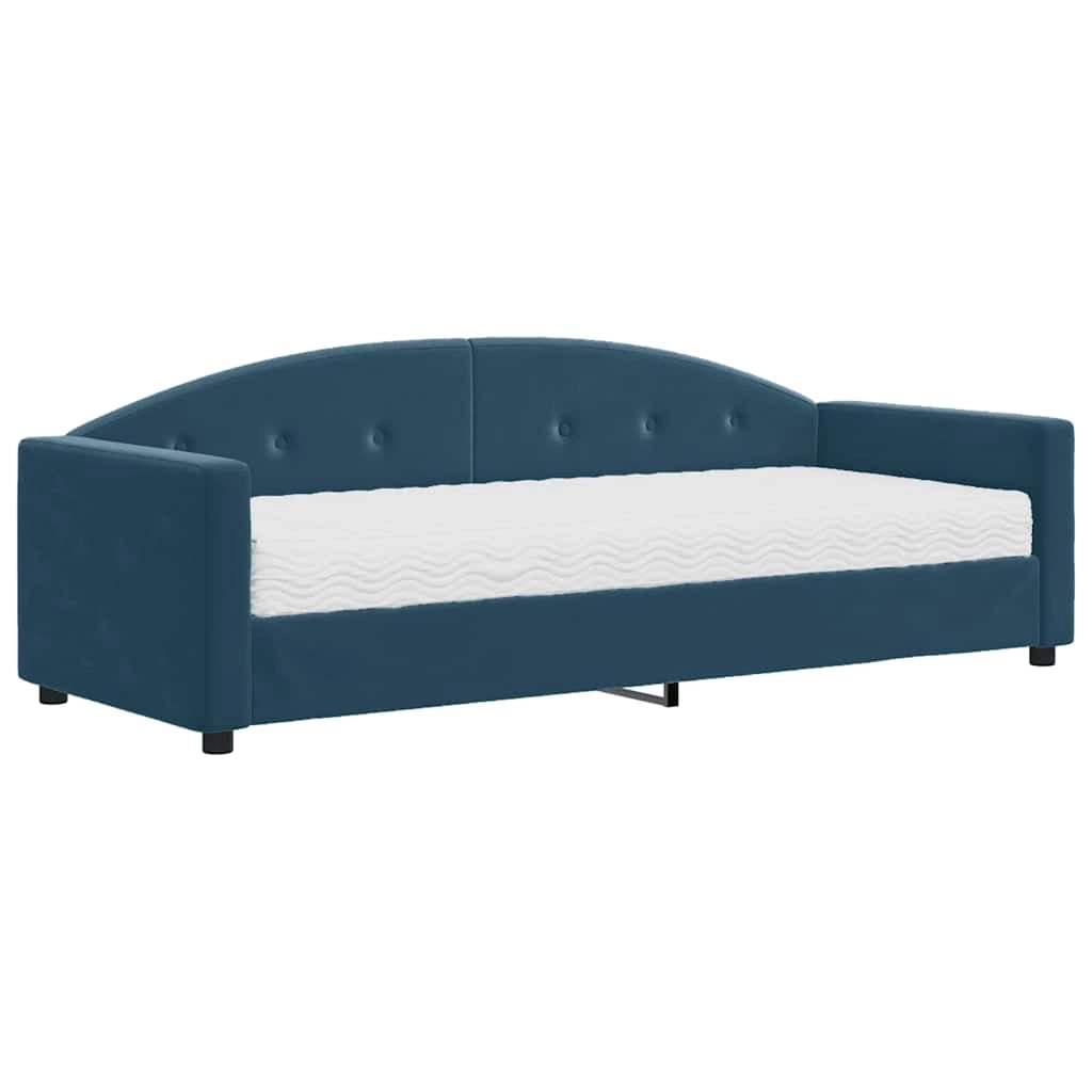 Divano Letto con Materasso Blu 80x200 cm in Vellutocod mxl 119754