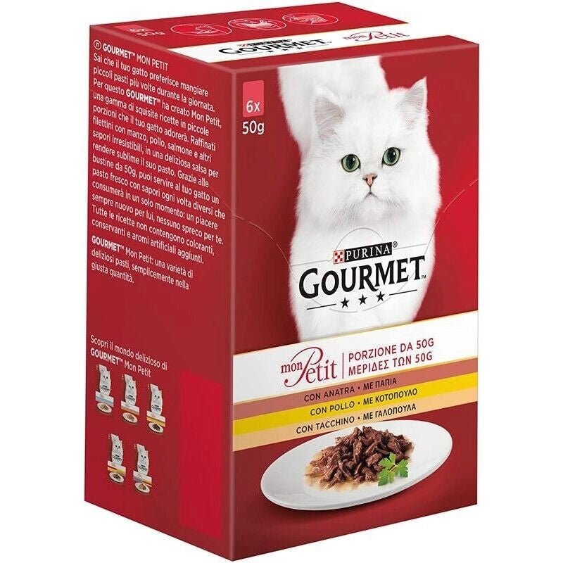 GOURMET MON PETIT DELIZIOSE RICETTE MISTE AL POLLO ANATRA E TACCHINO 6 DA 50 GR
