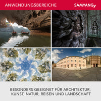 Obiettivo fisheye MF 8 mm II, compatibile con Fuji X, Lente fish eye grandangolare con angolo di campo di 180°, per sensore APS-C