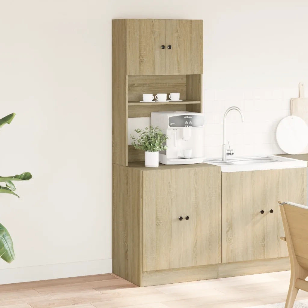 Mobile da cucina-Armadio da cucina Rovere Sonoma 60x50x180 cm Legno Multistrato