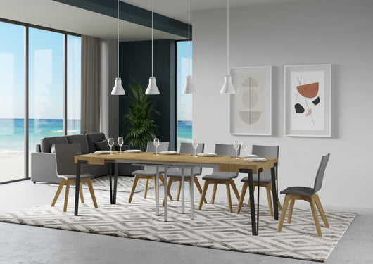 Tavolo Allungabile 90-246x90x77 cm Rio Quercia Naturale