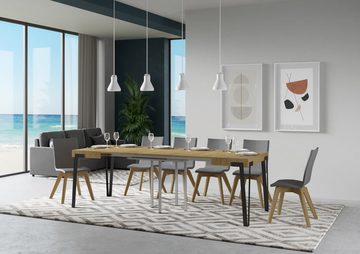 Tavolo Allungabile 90-246x90x77 cm Rio Quercia Naturale