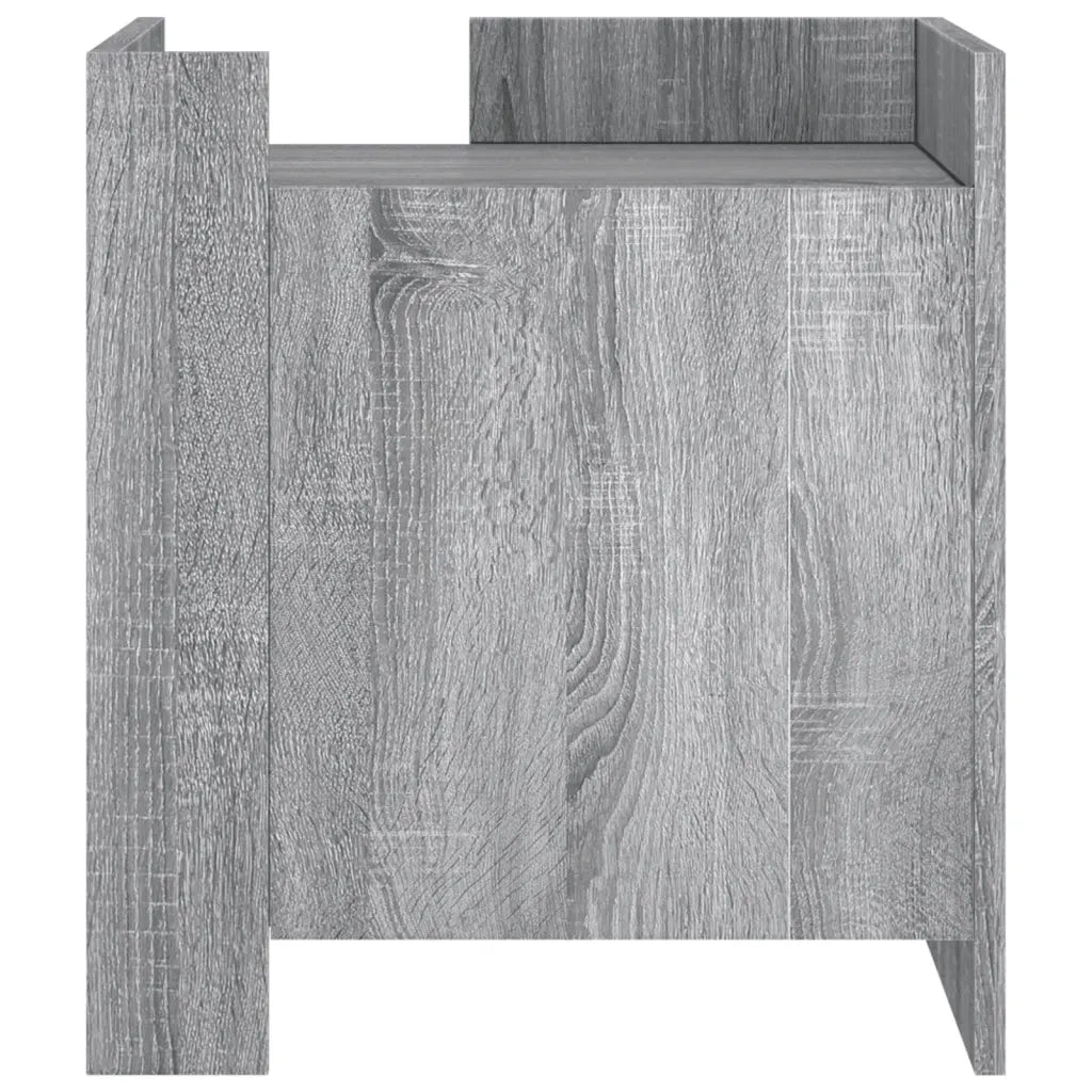Comodino Grigio Sonoma 45x50x50 cm in Truciolato 848302