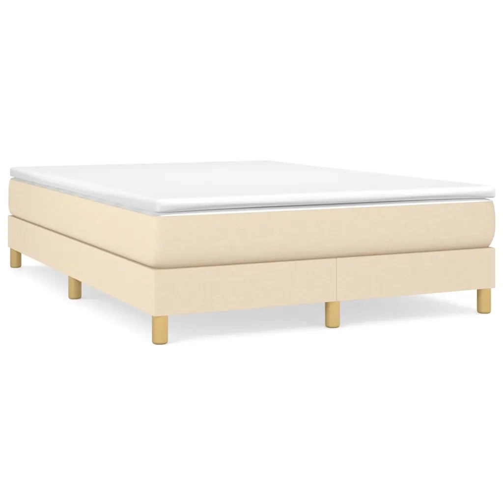 Struttura Letto a Rete a Molle Crema 140x200 cm in Tessuto 3120619