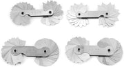Allettatore plus - 4 pezzi Strumento di misura in acciaio inossidabile per la misurazione della lasca e l'ispezione R0.3-1.5/R1-6.5/R7-14.5/R15-25 Ulteriore Gage Radius Filet