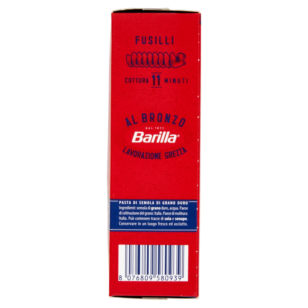 Barilla fusilli pasta trafilata al bronzo confezione da 400 grammi