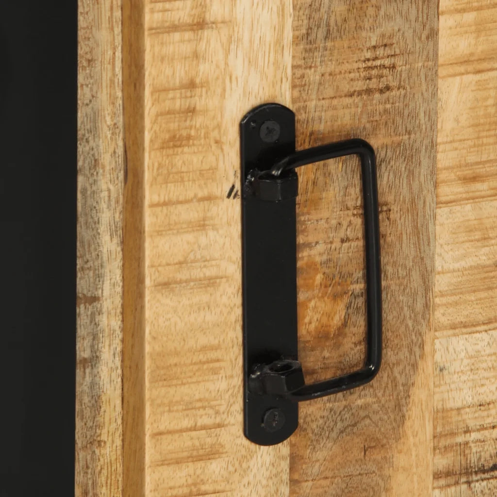 Mobiletto da Bagno 40x30x90 cm Legno Massello Mango Grezzo