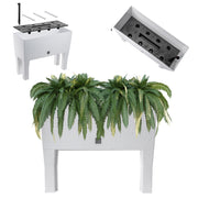 Vaso da giardino KADAX con fioriera interna su gambe, colore bianco, 80 cm.