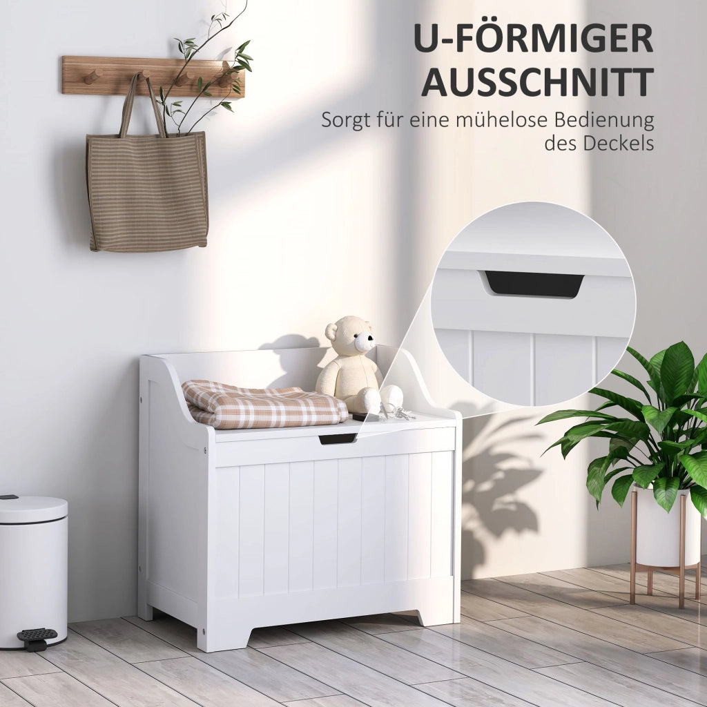 Cassapanca contenitore con coperchio ¨C Xylo ¨C Legno bianco design moderno