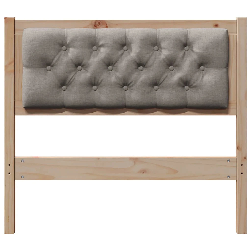 Testiera Altro Marrone e taupe 90 cm Legno di pino massello 879032