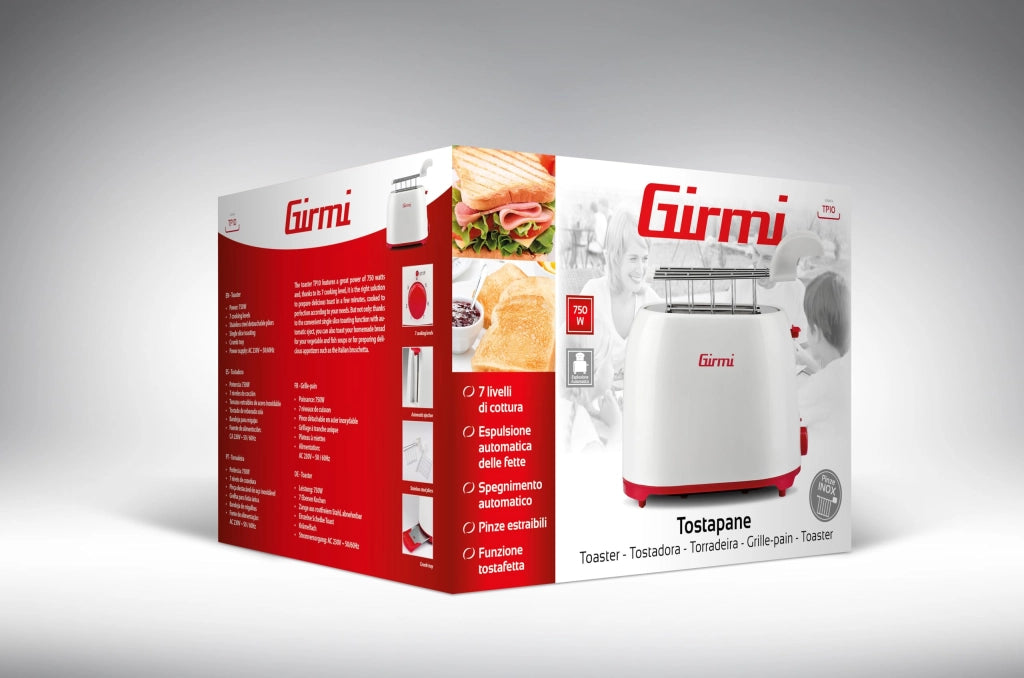 Tostapane Elettrico Girmi TP10 7 Livelli Tostatura 750 W Potenza 800 W