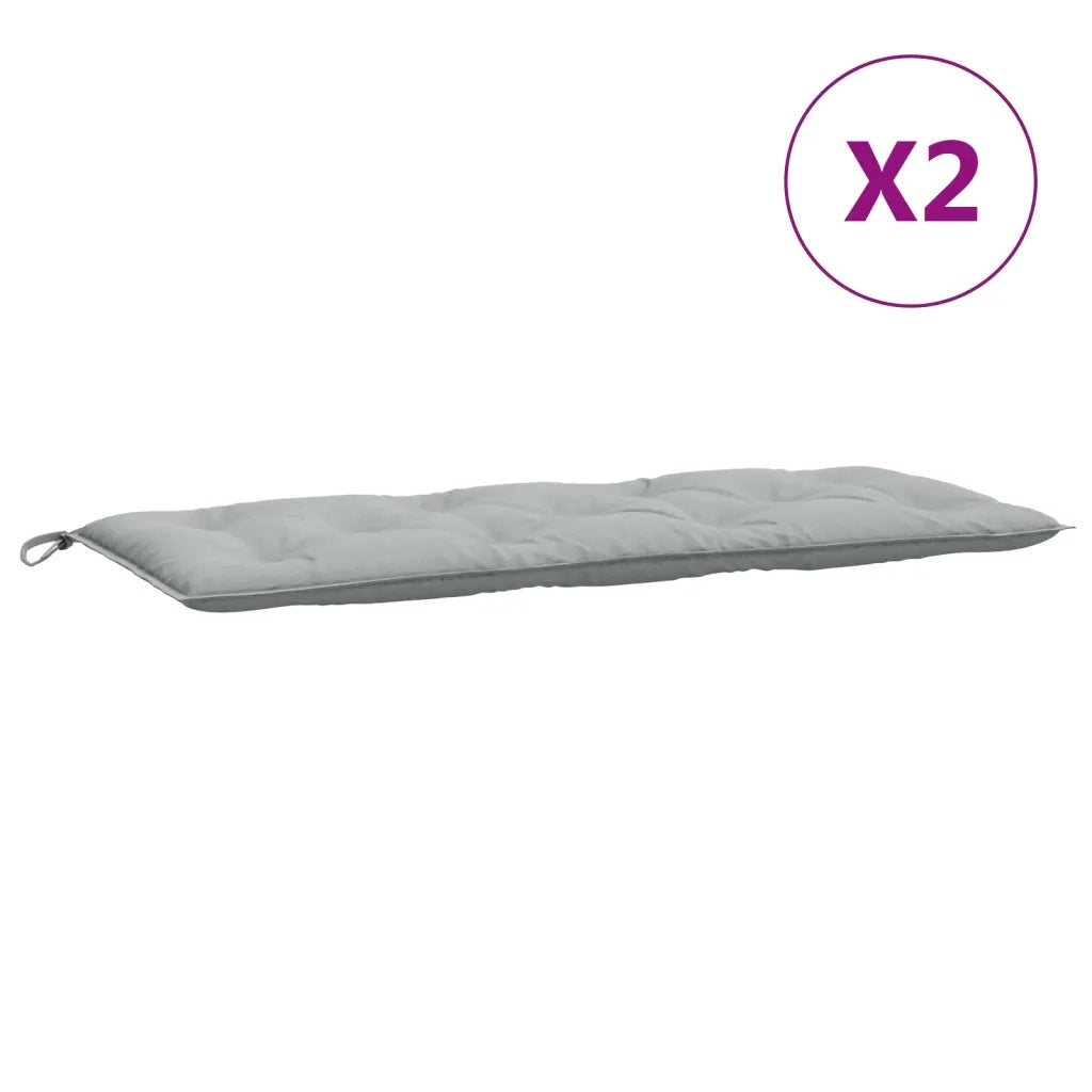 Cuscini Panca Giardino 2pz Grigio Chiaro MÃ©lange 120x50x7cm