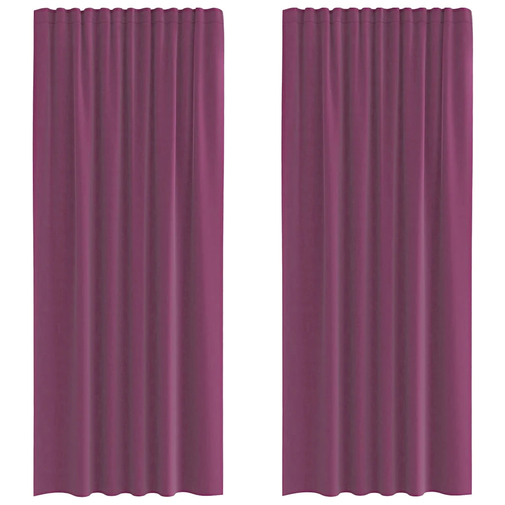 vidaXL Tende in Voile con Tasche per Aste 2 pz Viola