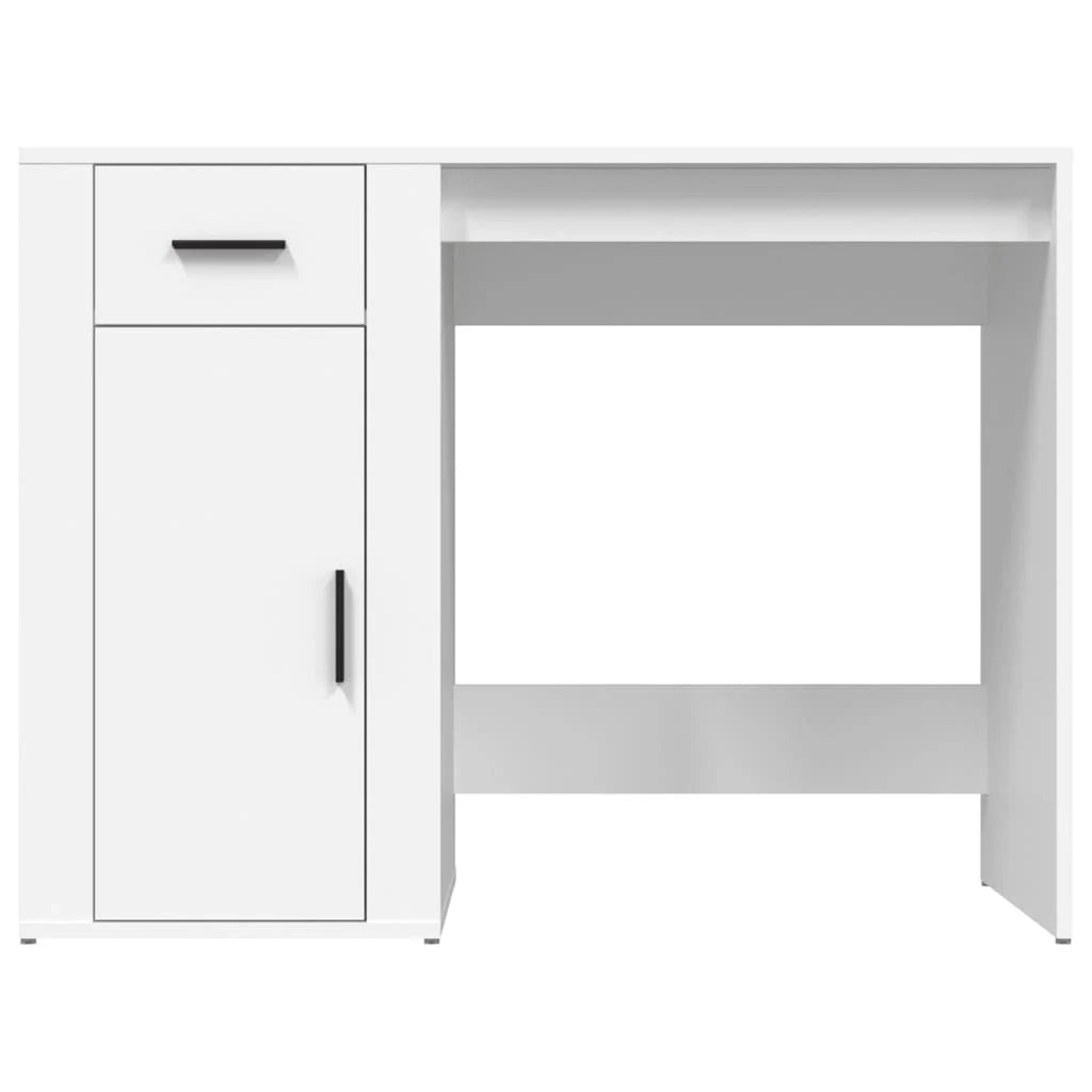 Scrivania tavolo postazione di lavoro mobile per computer studio 100 x 49 x 75 cm legno ingegnerizzato bianco 02_0023496