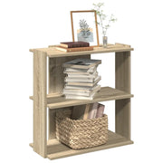 Libreria 3 Ripiani-Scaffale per Libri-Mobile di Stoccaggio Rovere Sonoma 60x30x60 cm Legno Multistrato