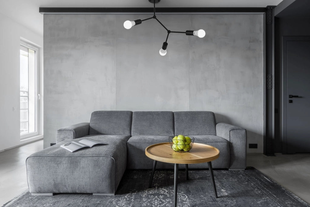 Lampada Da Soffitto Nera Metallo Loft APP736-3C Black