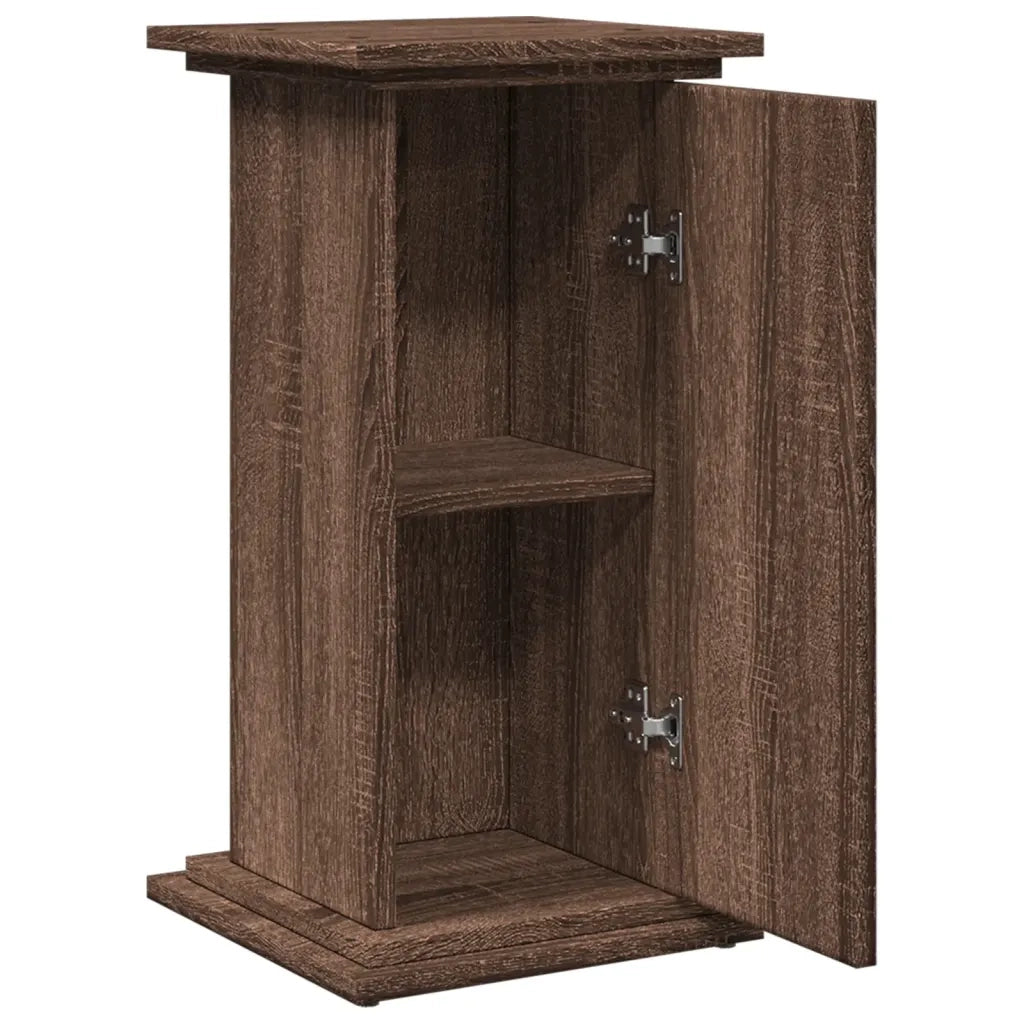 Espositore con Portaoggetti Rovere Marrone 31x30x60 Truciolato 854622
