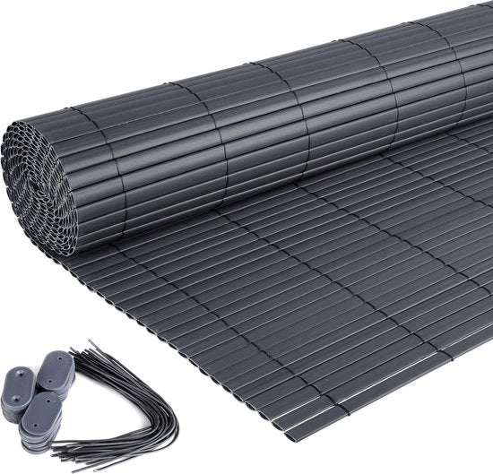 Ombrello 2 in 1 per Balcone e Soffitto - Resistente al Tempo e alle Scalfitture - 100x400cm - Nero Carbone