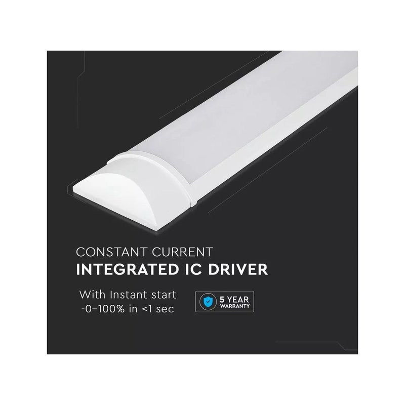Plafoniera LED Prismatica 40W 120cm Da Soffitto 120LM/W 6400K IP20 Con Chip Samsung Garanzia 5 Anni SKU-20352