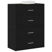 vidaXL Armadi con 2 Cassetti 2 pz Rovere Nero 60x31x40 cm Truciolato