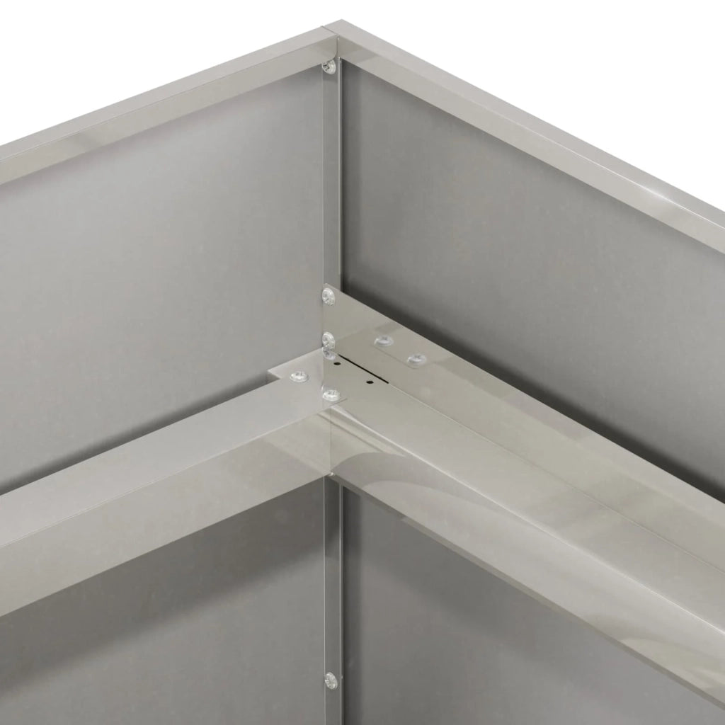 Vaso da giardino Argento 40 x 40 x 60 cm Acciaio Inox 8005880