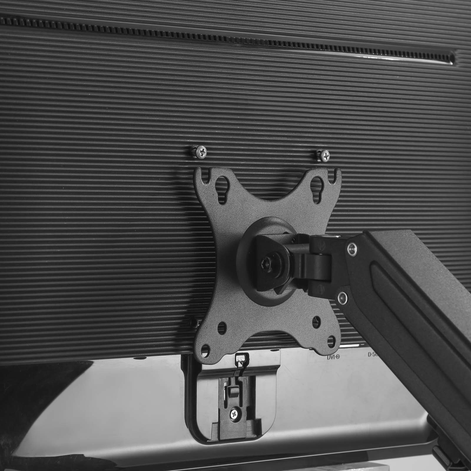 Braccio monitor da scrivania Supporto per schermi da 17-27" conforme a VESA, con molla a gas