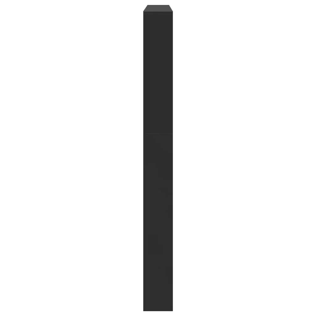 Scarpiera mobiletto portascarpe mobile ingresso/corridoio/soggiorno con specchio 5 ripiani 63 x 17 x 169,5 cm nero 02_0021414