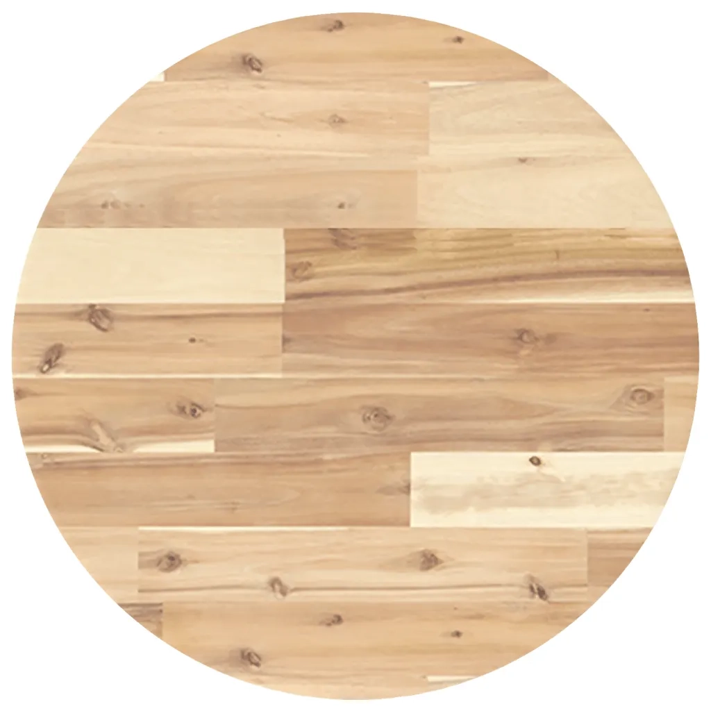 Piano Tavolo | Superficie Tavolo | Piano Scrivania Rotondo ?50x4 cm in Legno Massello di Acacia