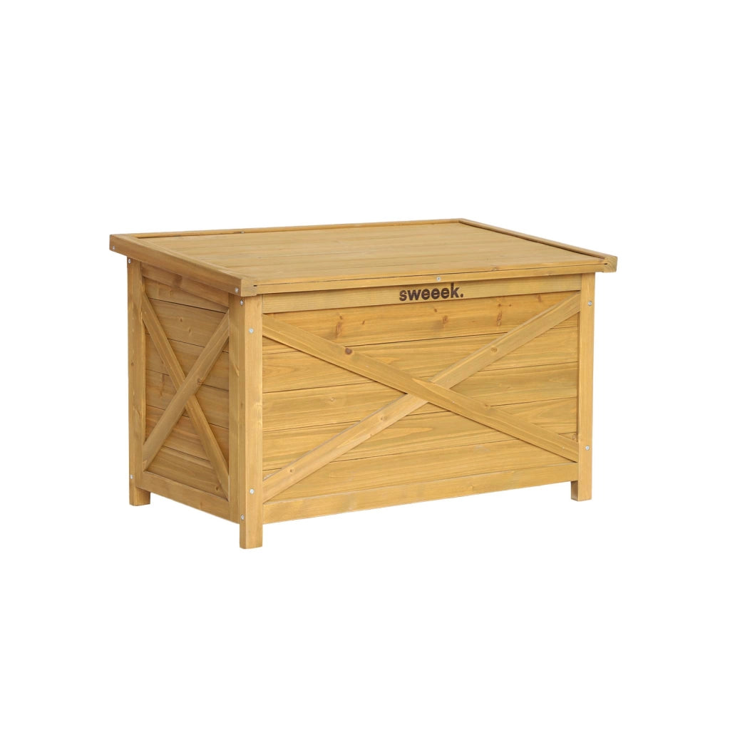 Cassapanca in legno di abete 80cm, marrone naturale