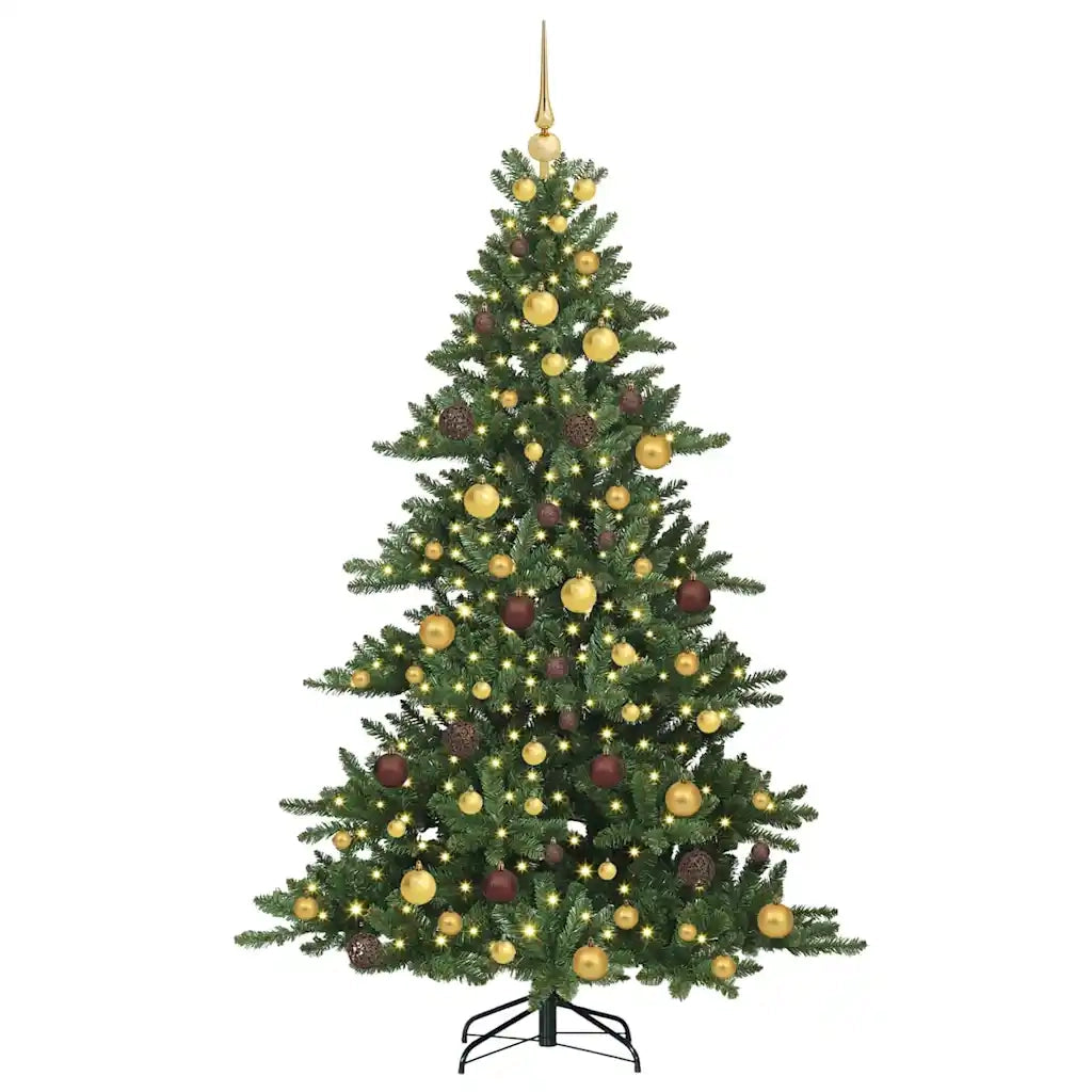 Albero di Natale Artificiale con Rami Pieghevoli Verde 180 cm 3397663