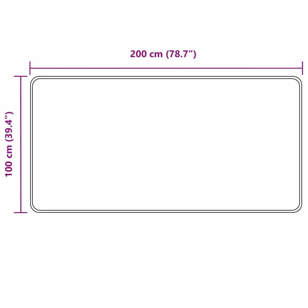 Runner Tappeto MARSA Grigio 100 x 200 cm Poliestere e PVC 42023360
