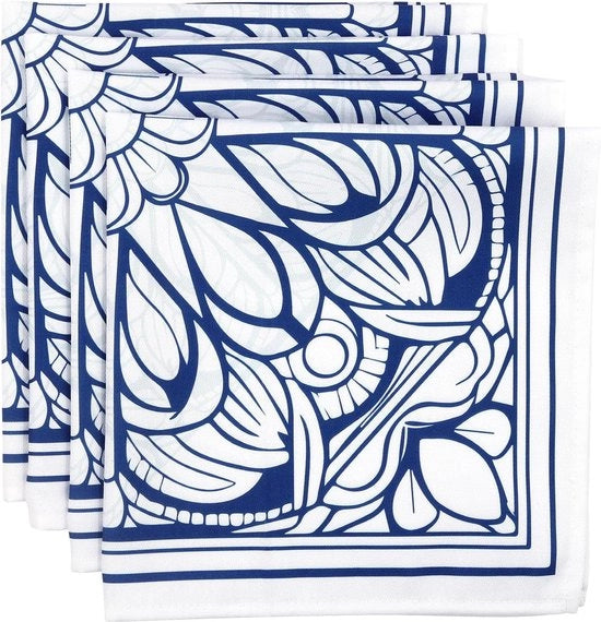 Set di tovaglioli da 4, tovaglioli di stoffa 100% cotone morbidi confortevoli di alta qualità tovaglioli da tavola riutilizzabili perfetti per pranzi di famiglia matrimoni cucina (45 cm x 45 cm)