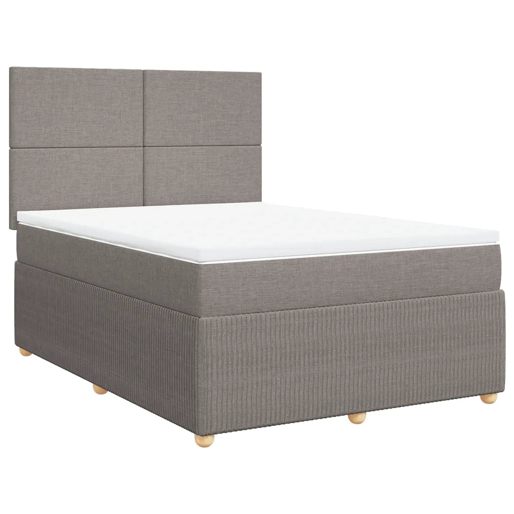 Giroletto a Molle con Materasso Tortora 140x190 cm in Tessuto 3292048