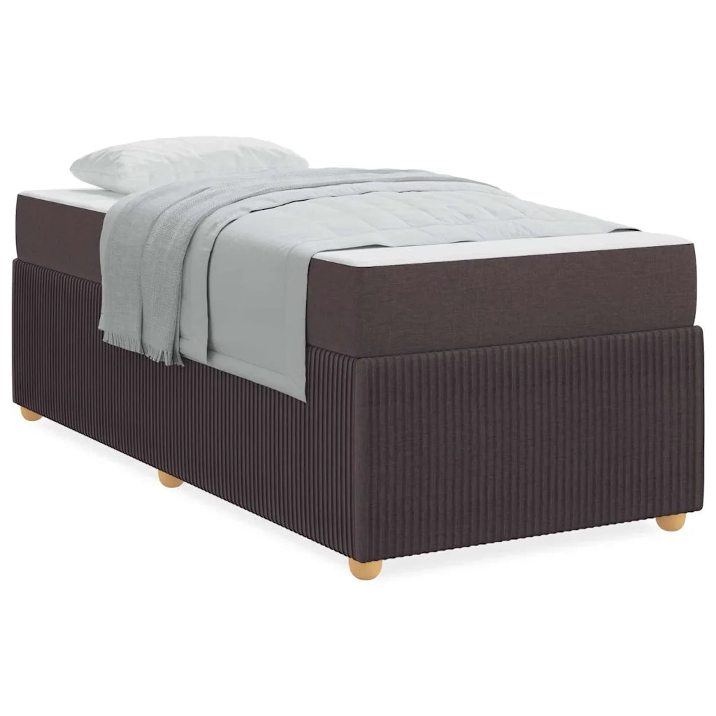 vidaXL Struttura letto con materasso Marrone scuro 100 x 200 cm