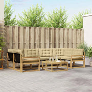 Set di divani da esterno 7 pz Bianco e Beige 3388471