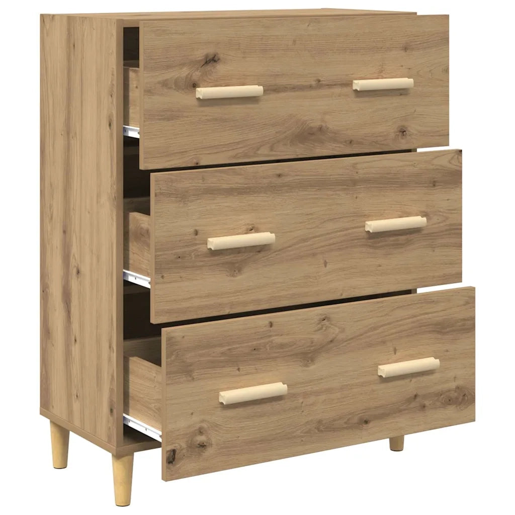 Credenza-Buffet-Armadio da cucina Rovere artigianale 69,5 x 34 x 90 cm Legno multistrato 998004