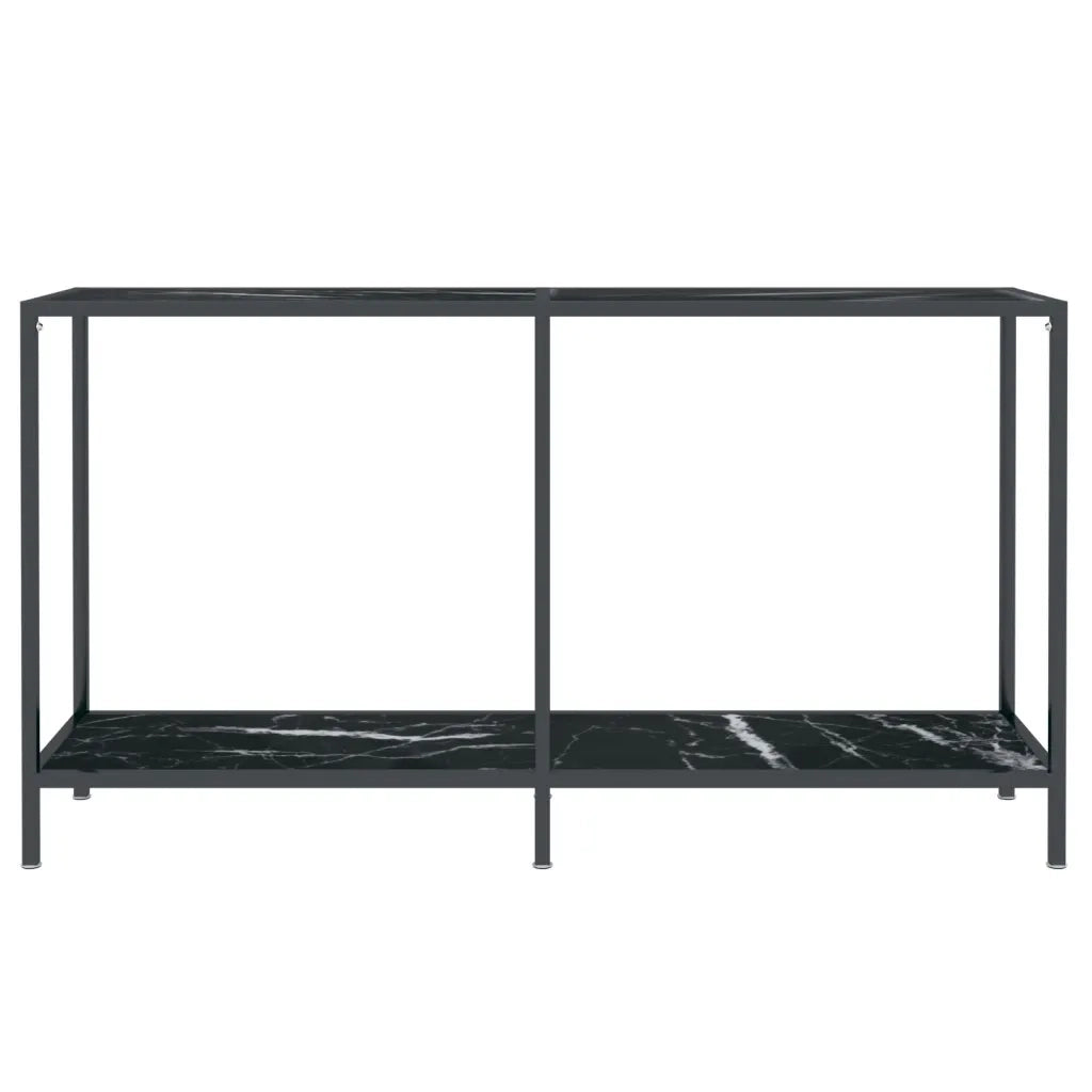 Tavolo Consolle | Tavolo d'Ingresso Nero 140x35x75,5 cm in Vetro Temperato