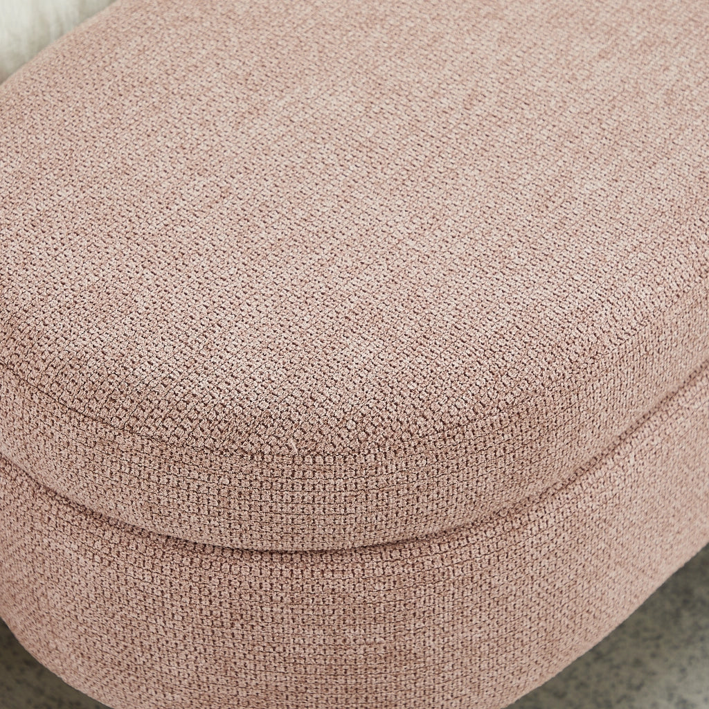 Panca contenitore in velluto con piedini antiscivolo e struttura stabile per camera da letto; rosa