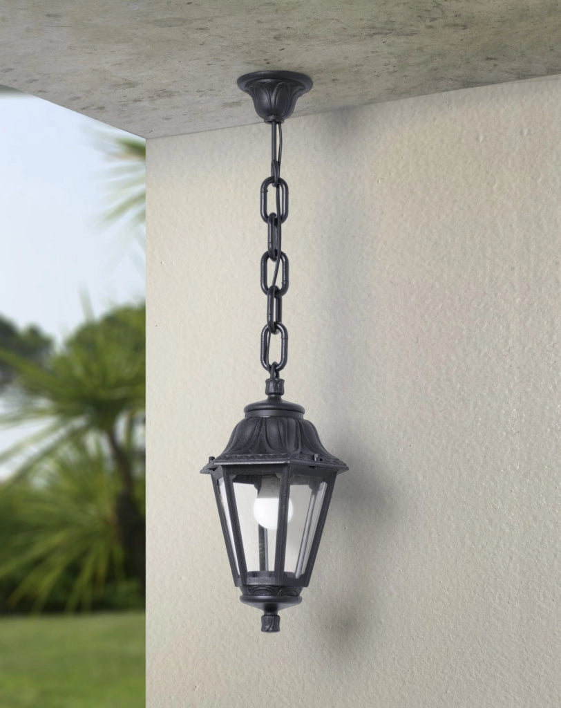 ASTI SOSPENSIONE 1 LUCE ATTACCO E27 NERO IP55