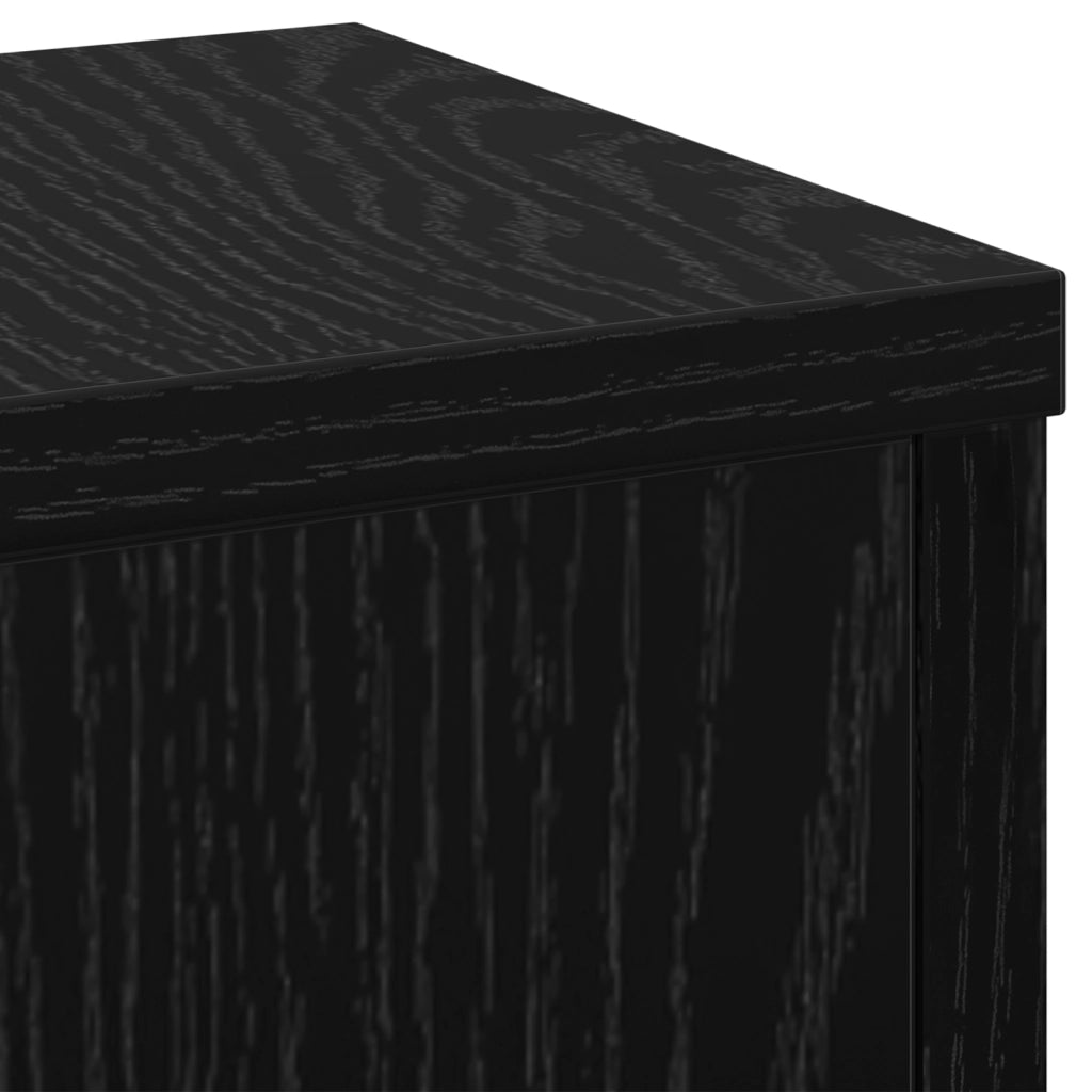 Supporti per piante 2 pcs rovere nero 17x17x60 cm legno ingegnerizzato