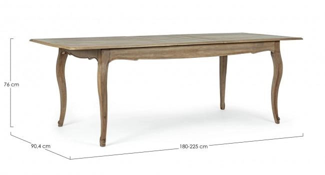 Tavolo Allungabile da Pranzo 180/225x90,4x76 cm in Legno