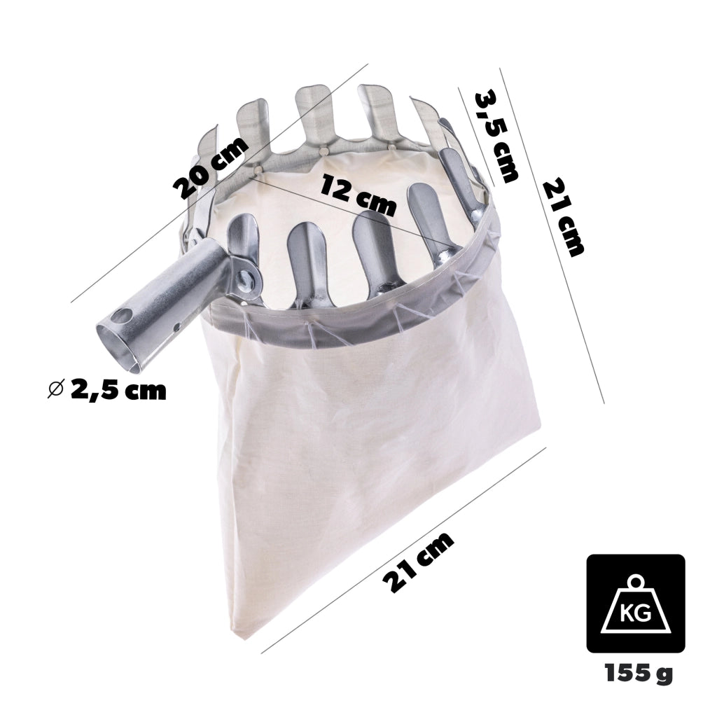 KADAX Raccolta mele e frutta, sacchetto raccogli-frutti da 18 cm senza manico