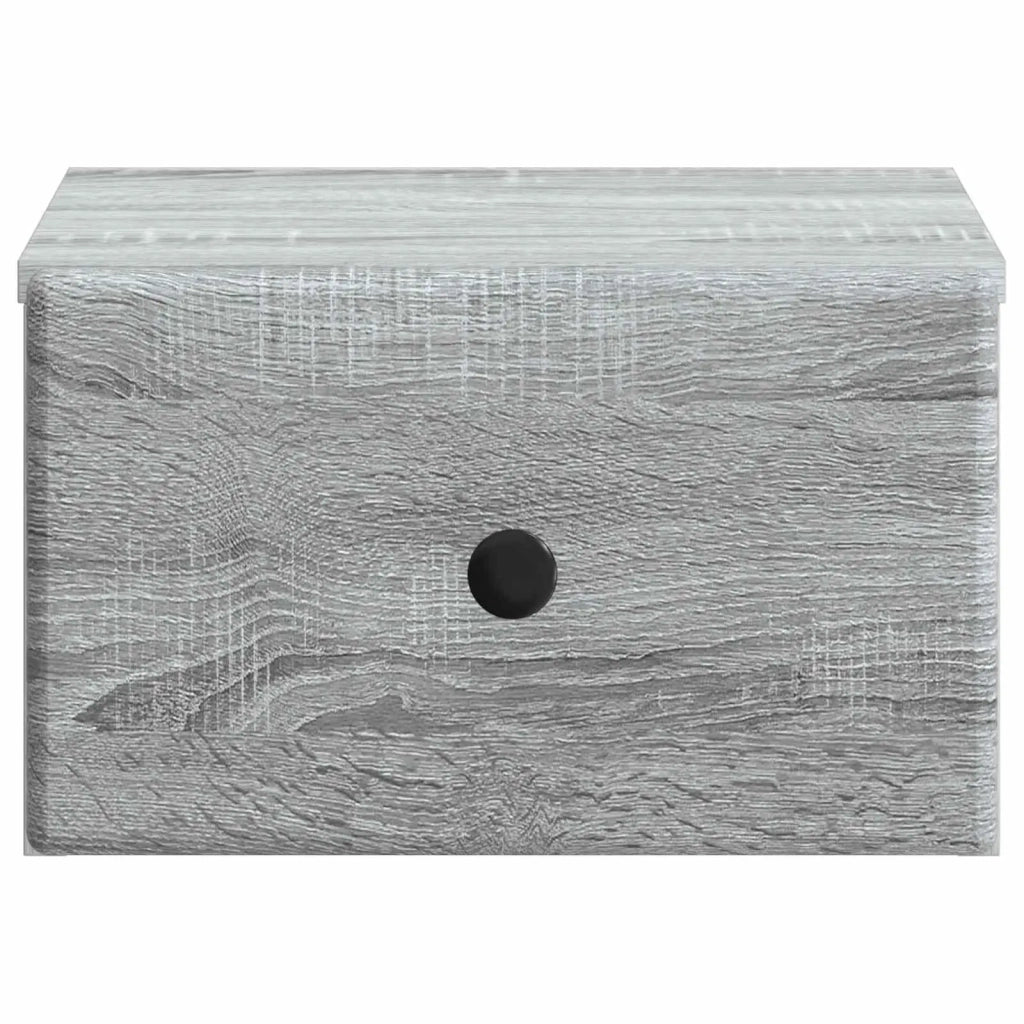 Mobiletto da notte a muro Grigio Sonoma 34,5 x 33 x 20 cm 899117