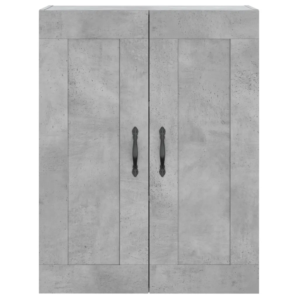 Credenza-Buffet-Armadio da cucina Grigio Cemento 69,5x34x180 cm in Legno Multistrato 970453