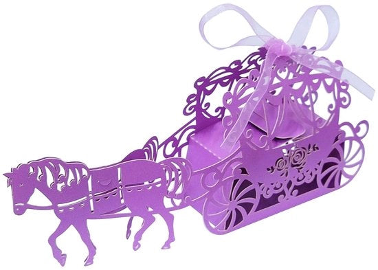 Carrello Elegante per Matrimonio/Festa - 50 Pezzi - Scatola Decorativa - Carta di Alta Qualità - Atmosfera Gioiosa - Cadeaux per Matrimonio