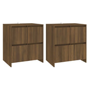 Buffet credenza cassettiera armadio mobile contenitore organizer per cucina soggiorno salotti set da 2 70 x 41 x 75 cm legno ingegnerizzato marrone 02_0036787